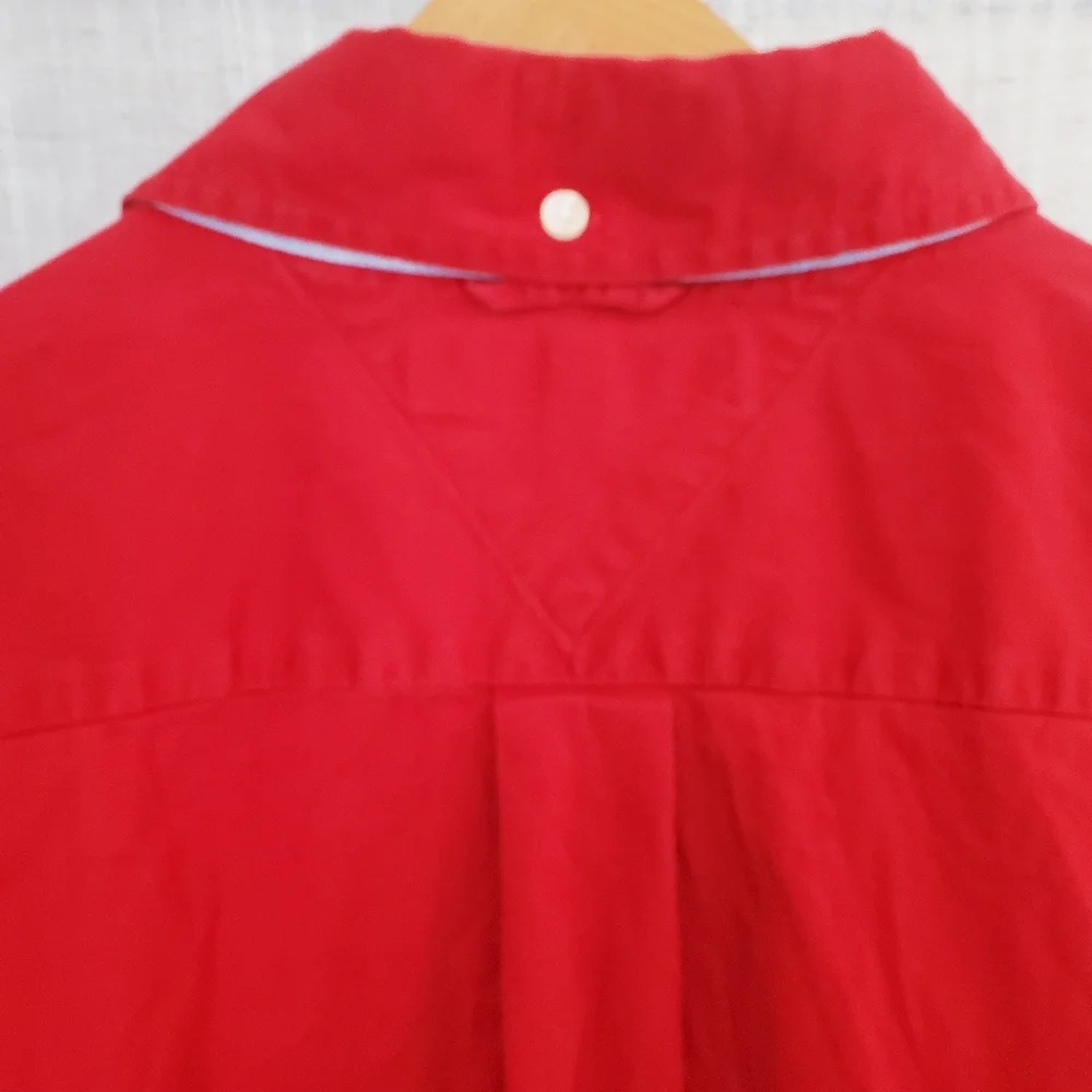 Vintage Tommy Hilfiger Classic Red Men's Shirt‎ Sz:XXL